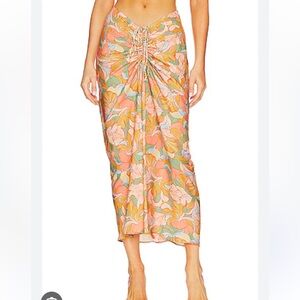 RESA Multicolor Floral Midi Skirt